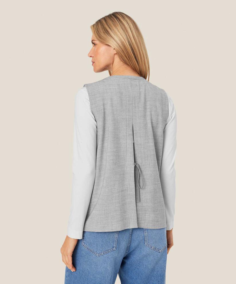 MaJernesta Waistcoat Light Grey Melange