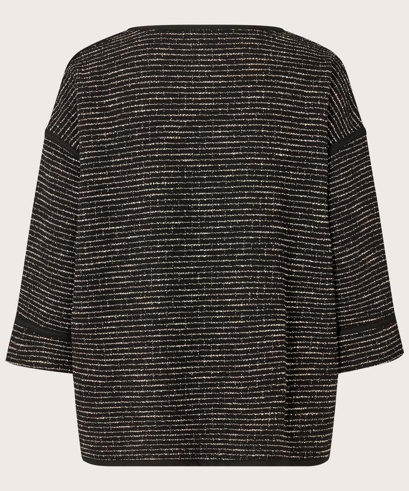 MaBriella Jersey Boucle Top Black