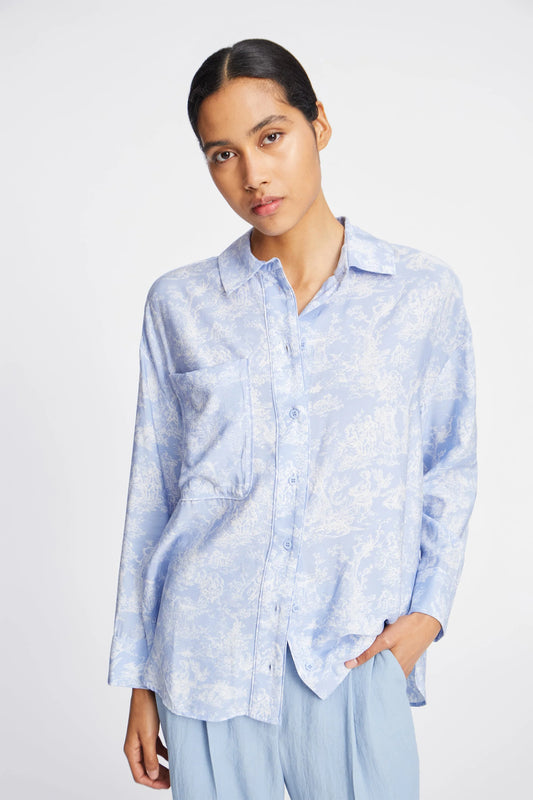 Filius Printed Shirt Light Blue