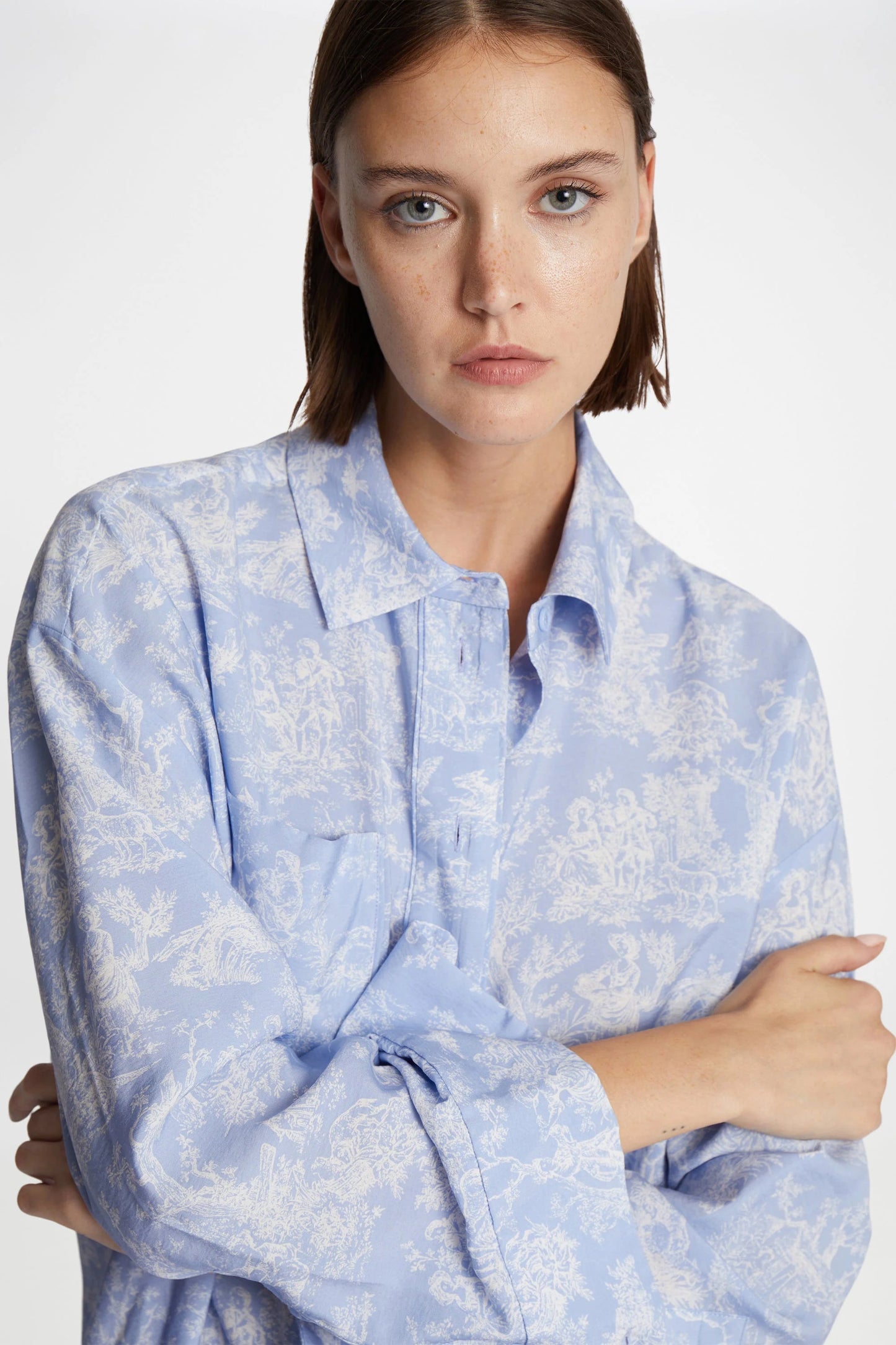 Filius Printed Shirt Light Blue