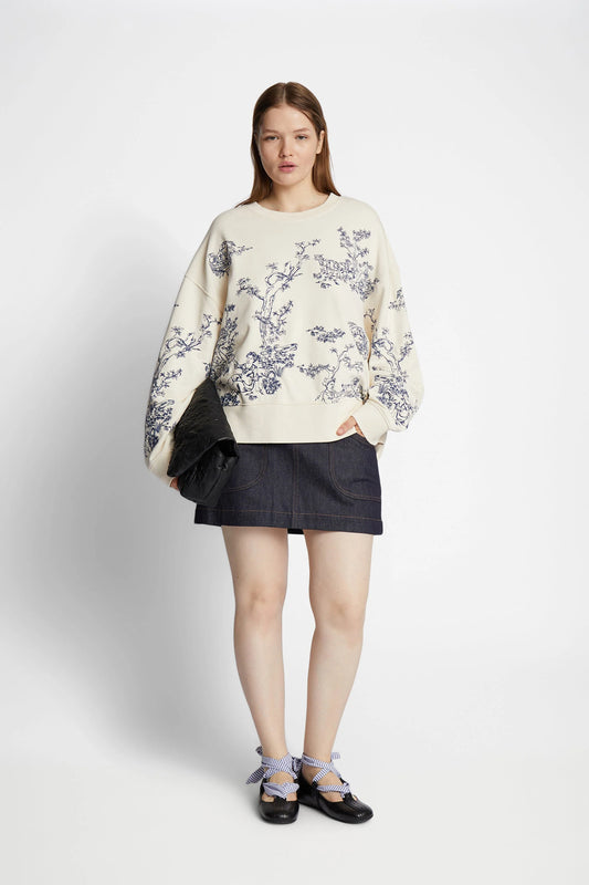 Friede Stitched Sweatshirt Creme