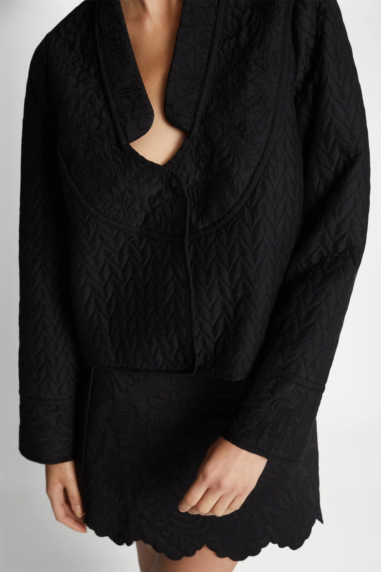 Flossie Quilted Jacket Black