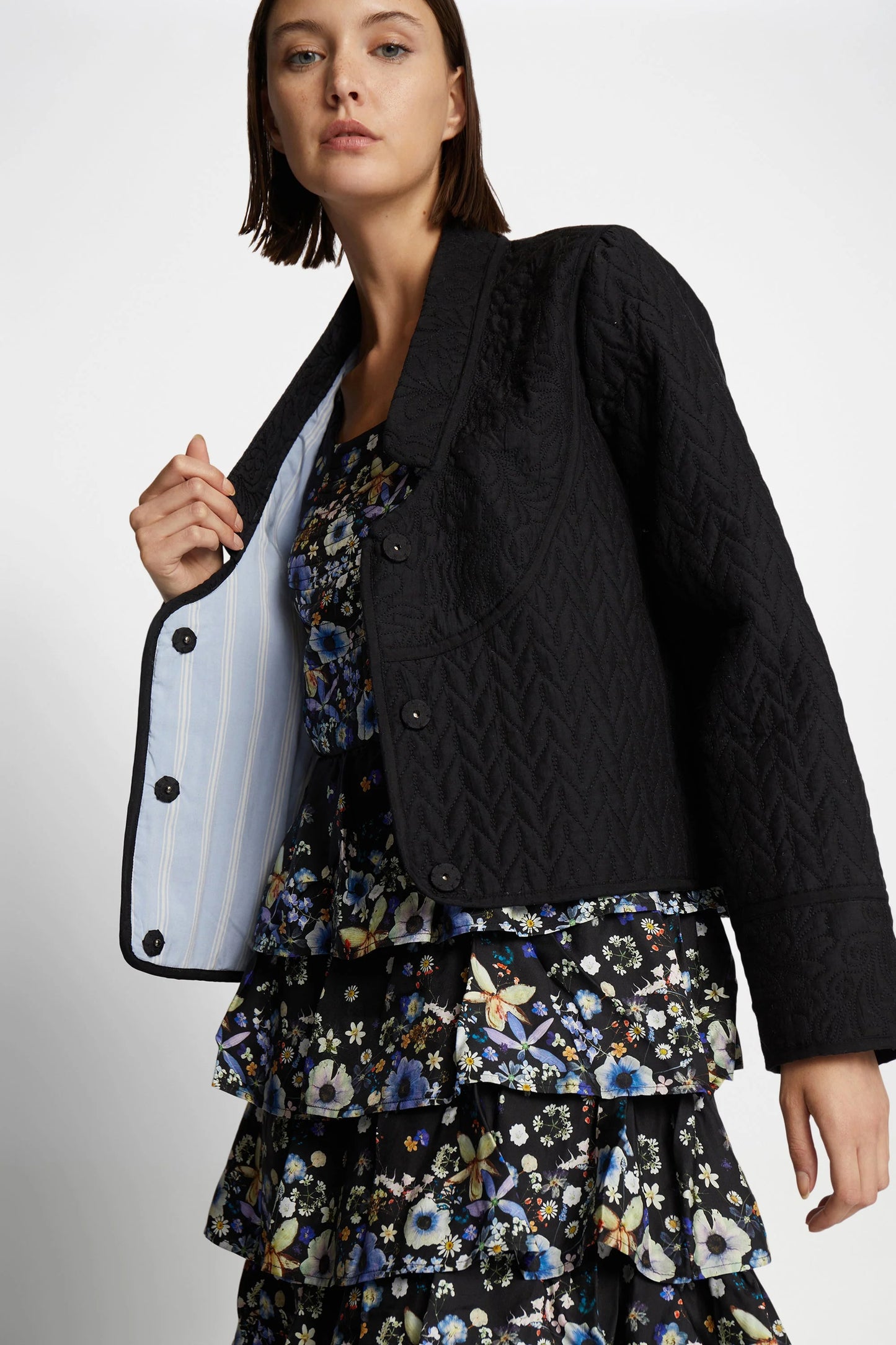 Flossie Quilted Jacket Black