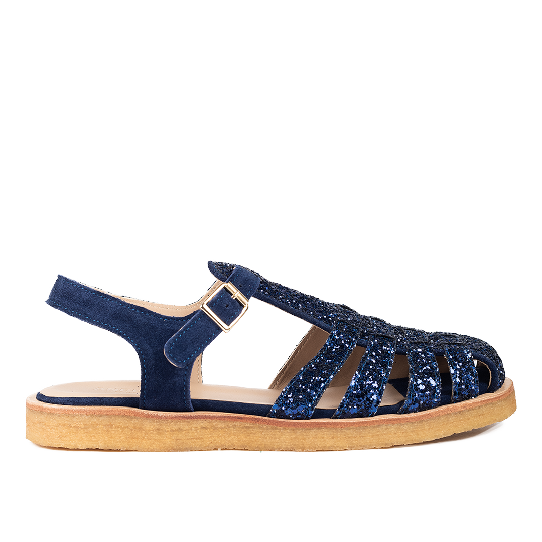 Glitter Fisherman style Sandal Midnight