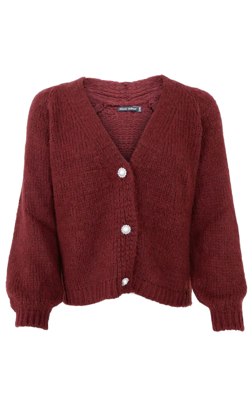 BCPearl Knit Cardigan Wine