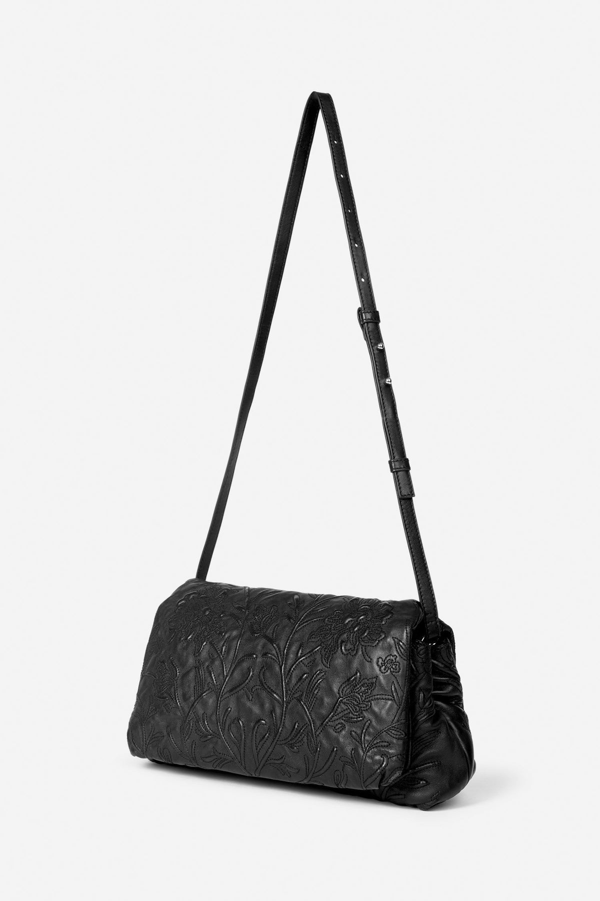 Foluke Leather Handbag Black