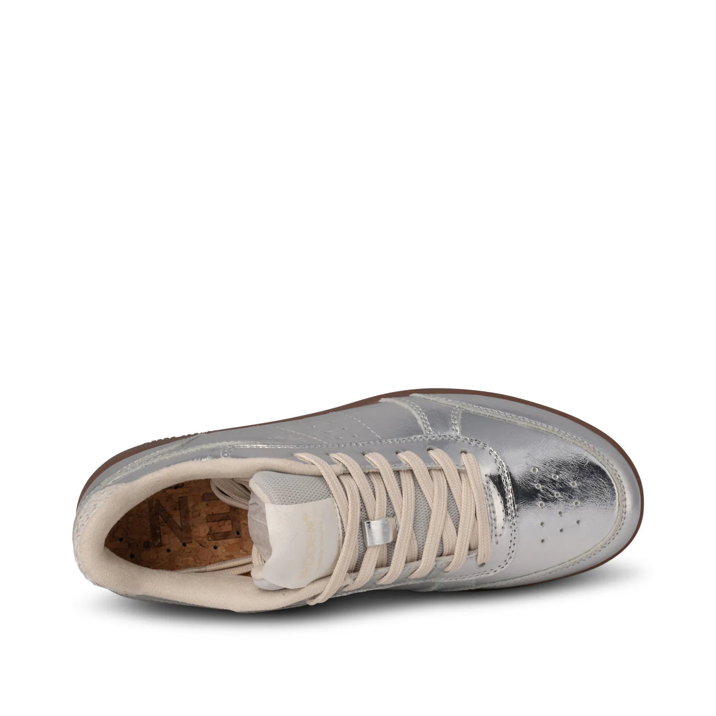 Bjork Metallic Leather Sneaker Silver