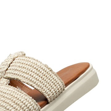 Brenna Jute Sandal White