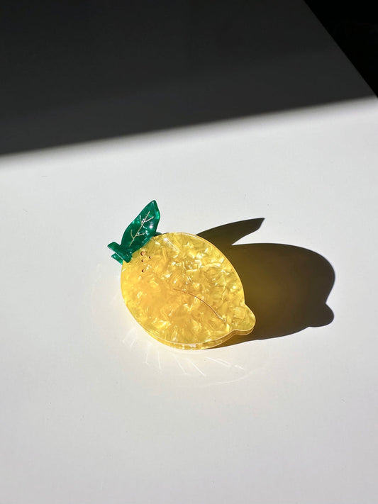 Lemon Fruit Claw Hair clip Yellow