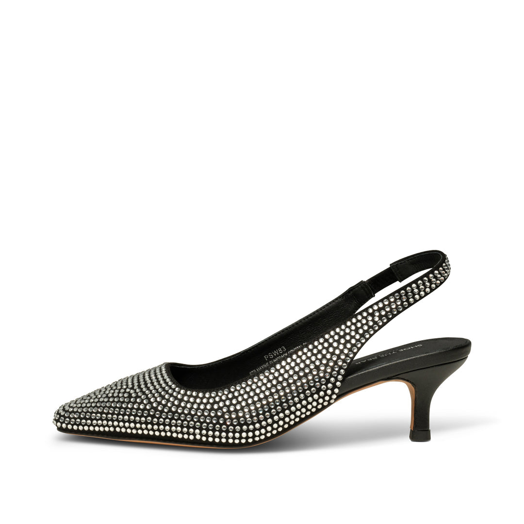 Maxine Slingback Shoe Silver & Crystal