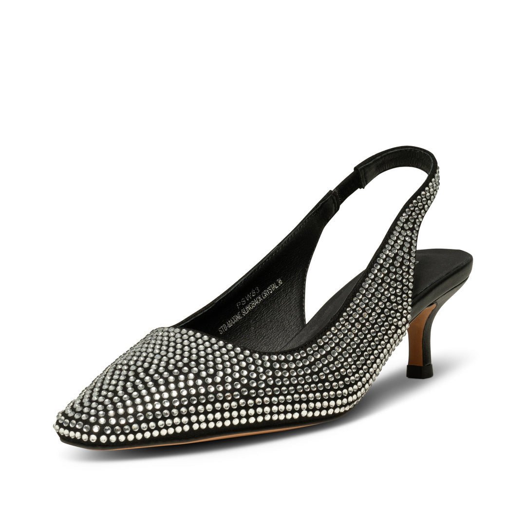 Maxine Slingback Shoe Silver & Crystal