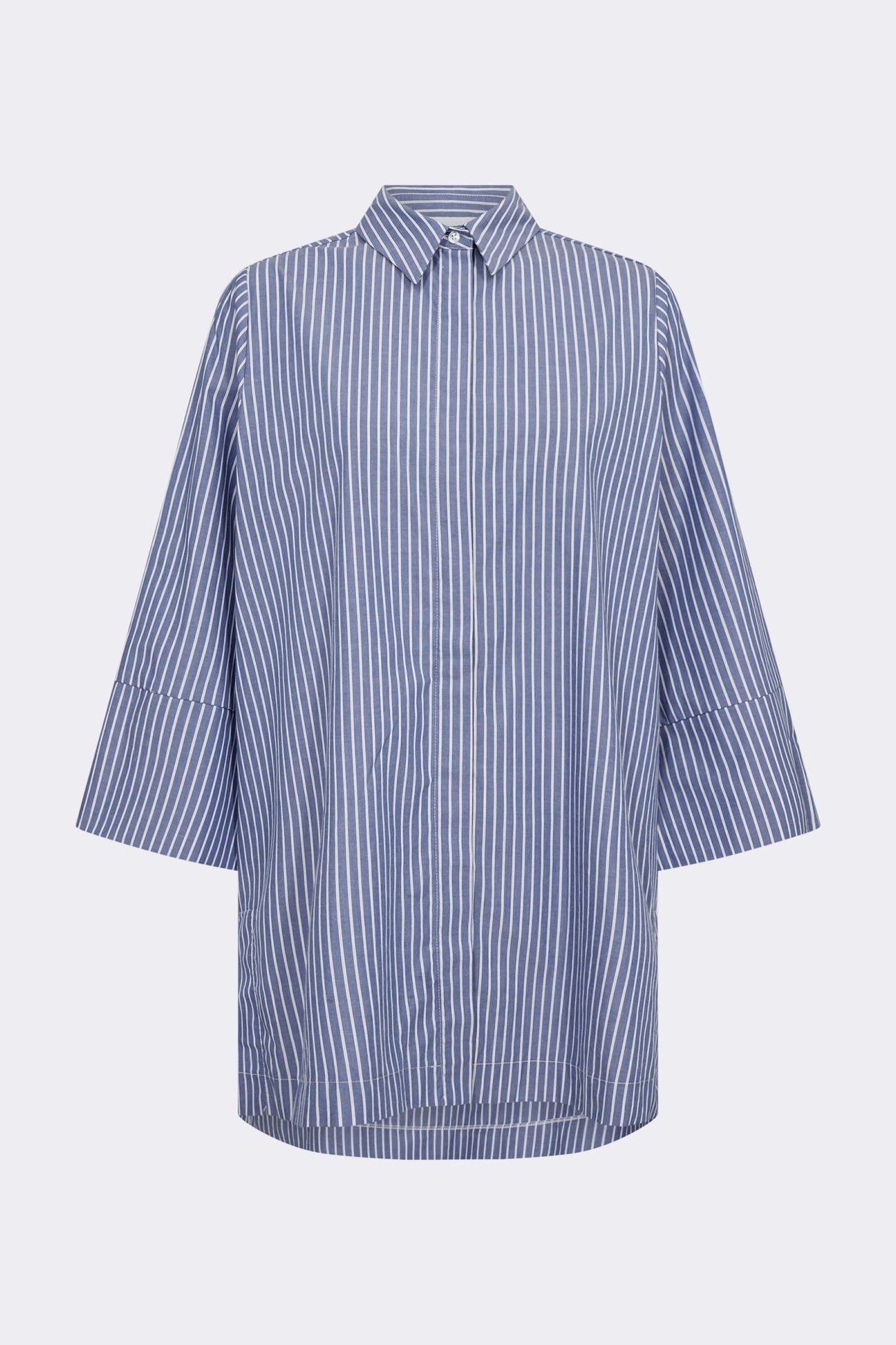 LR-Harlie 2 Long Stripped Shirt Blue