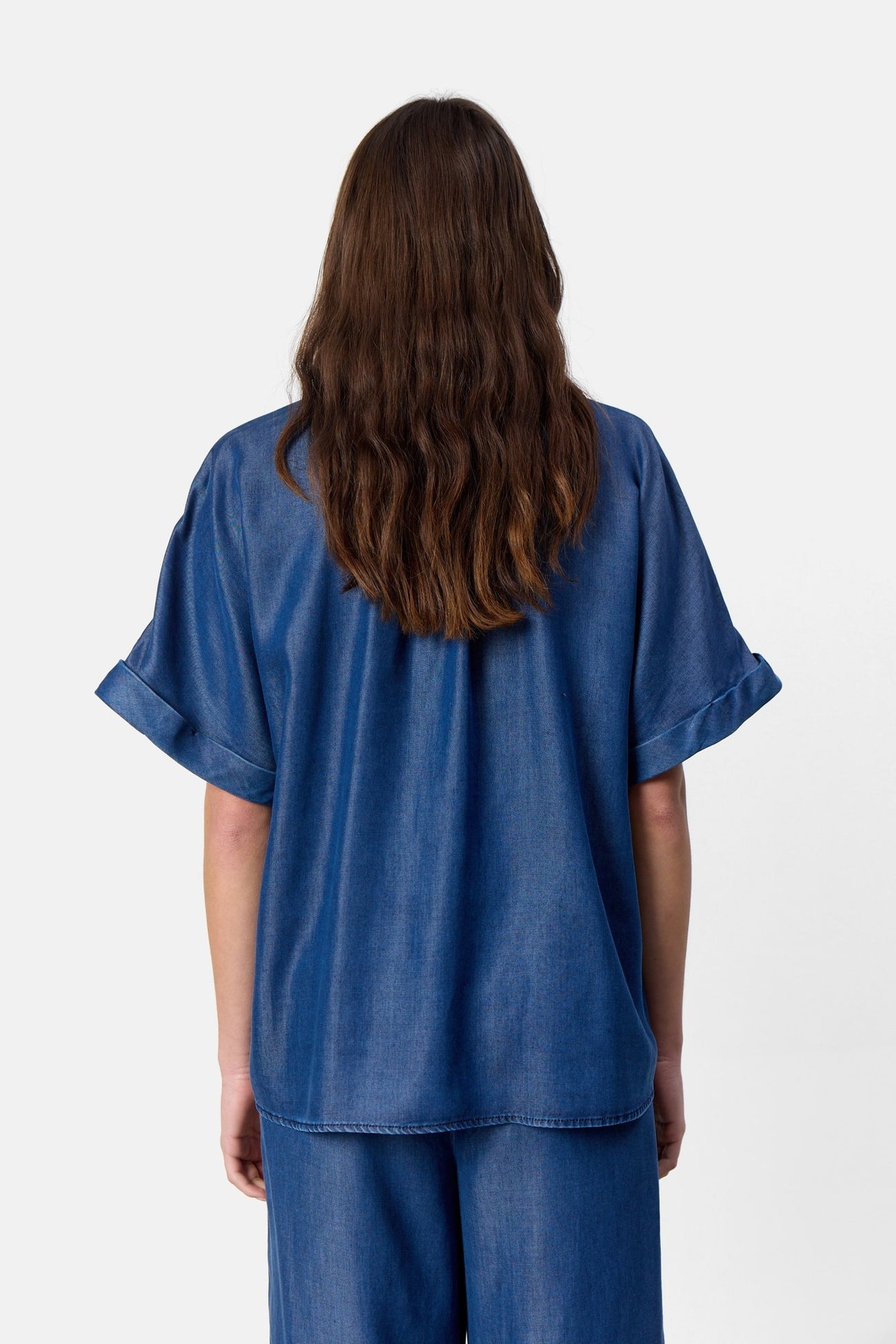 LR-Henri 1 Short Sleeved Shirt Denim Blue