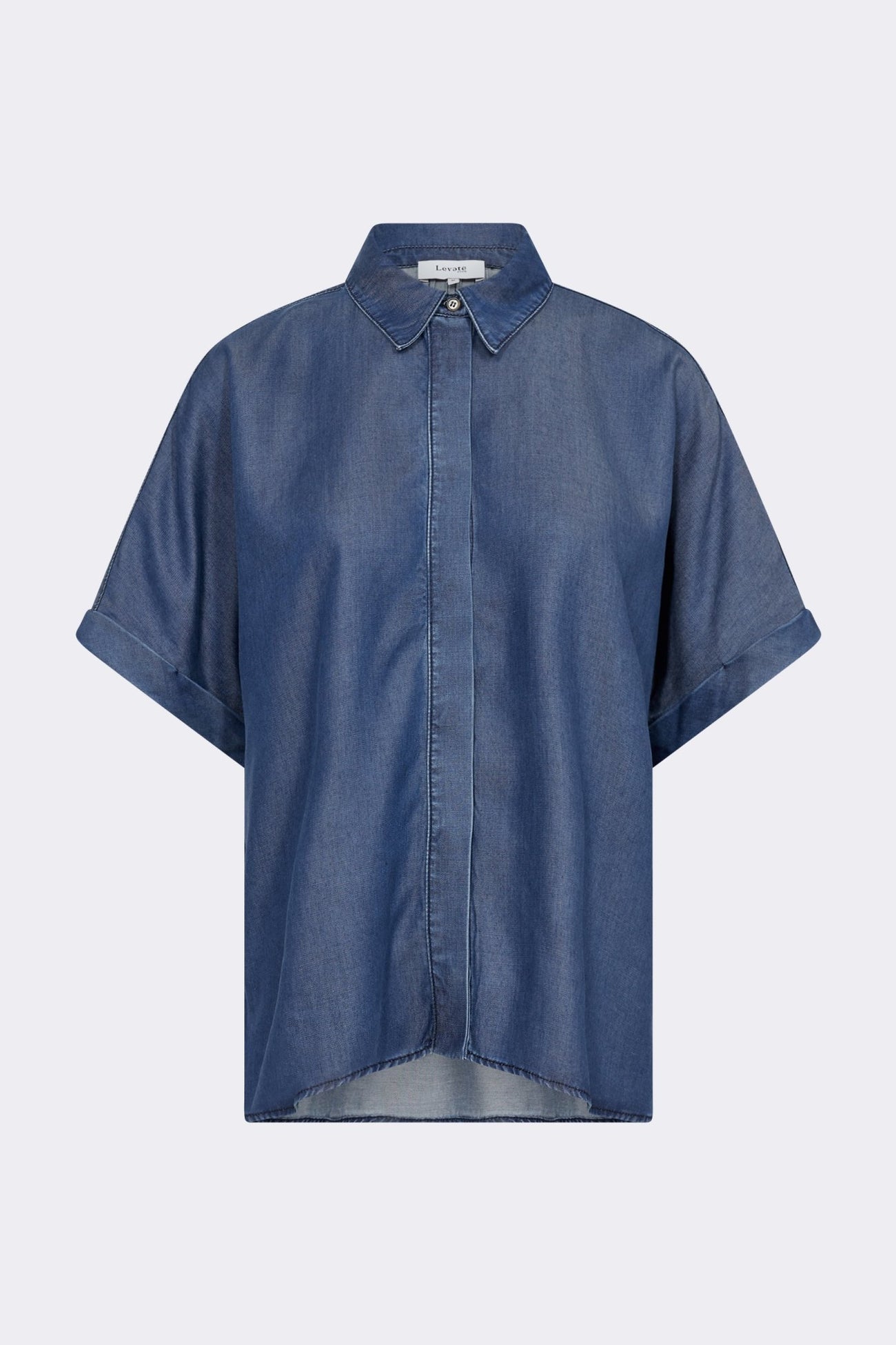 LR-Henri 1 Short Sleeved Shirt Denim Blue