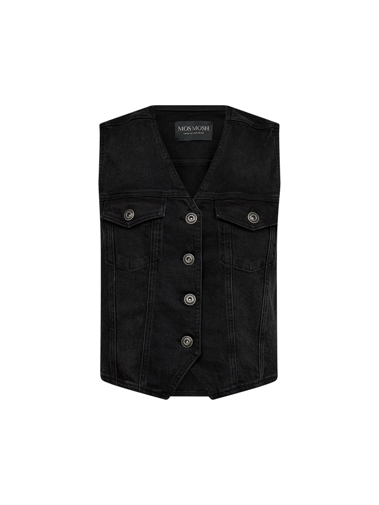 MMCiden Denim Vest Black