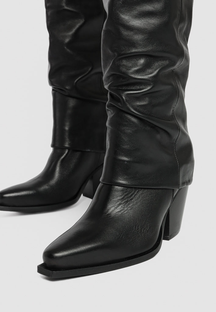 Hawaii Long Western Style Boot Black