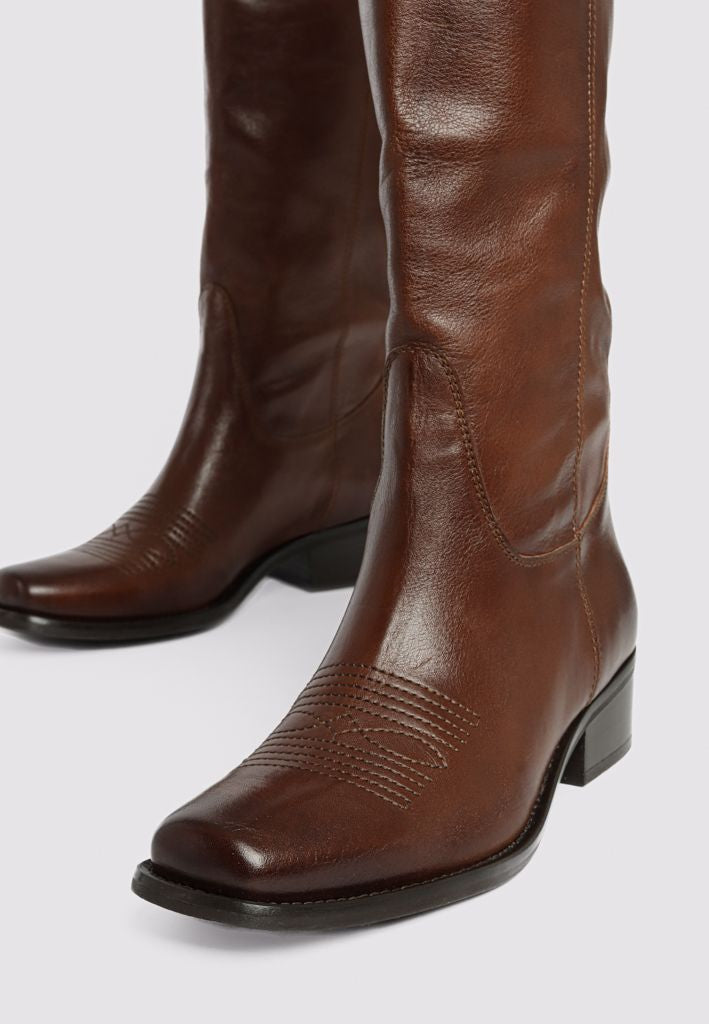 Ohio Western Style Tall Boot Brown