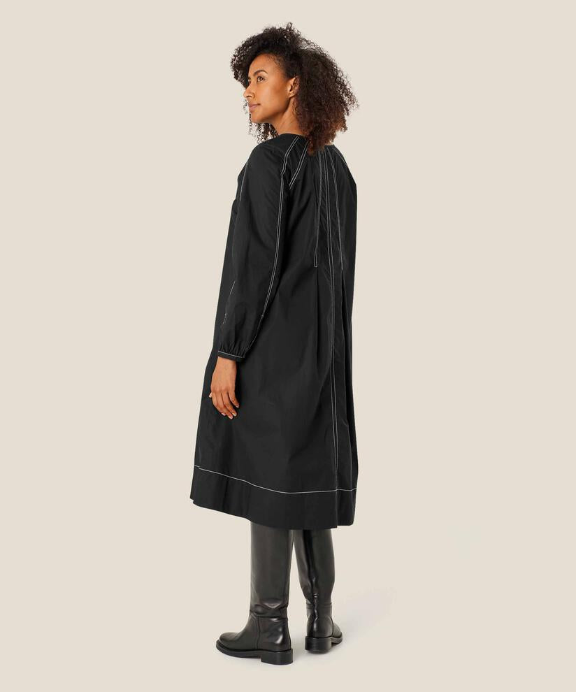 MaNilame Poplin Dress Black