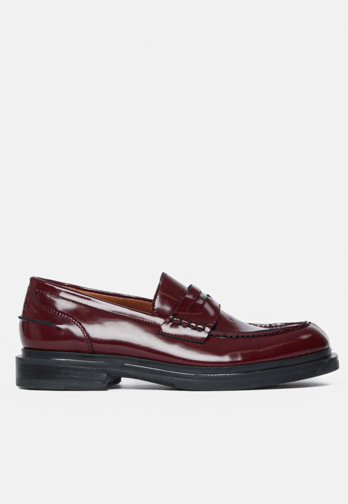 Patrice Patent Leather Loafer Oxblood