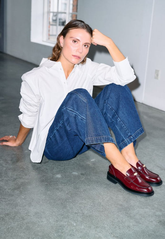 Patrice Patent Leather Loafer Oxblood