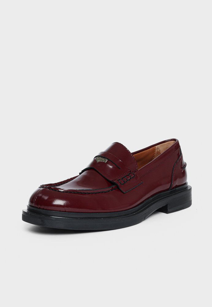 Patrice Patent Leather Loafer Oxblood