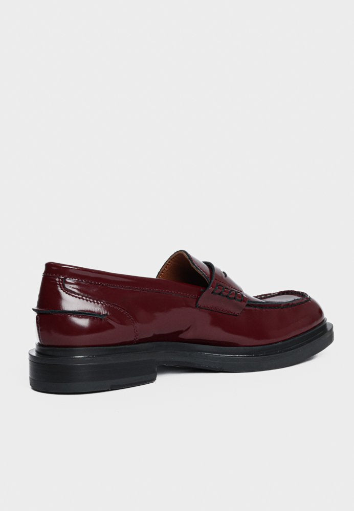 Patrice Patent Leather Loafer Oxblood