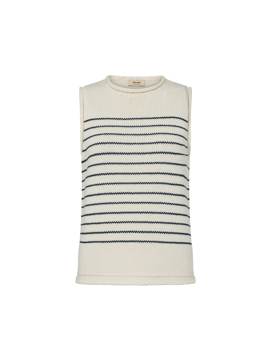 MMAubin SLStripe Knit Top Ecru