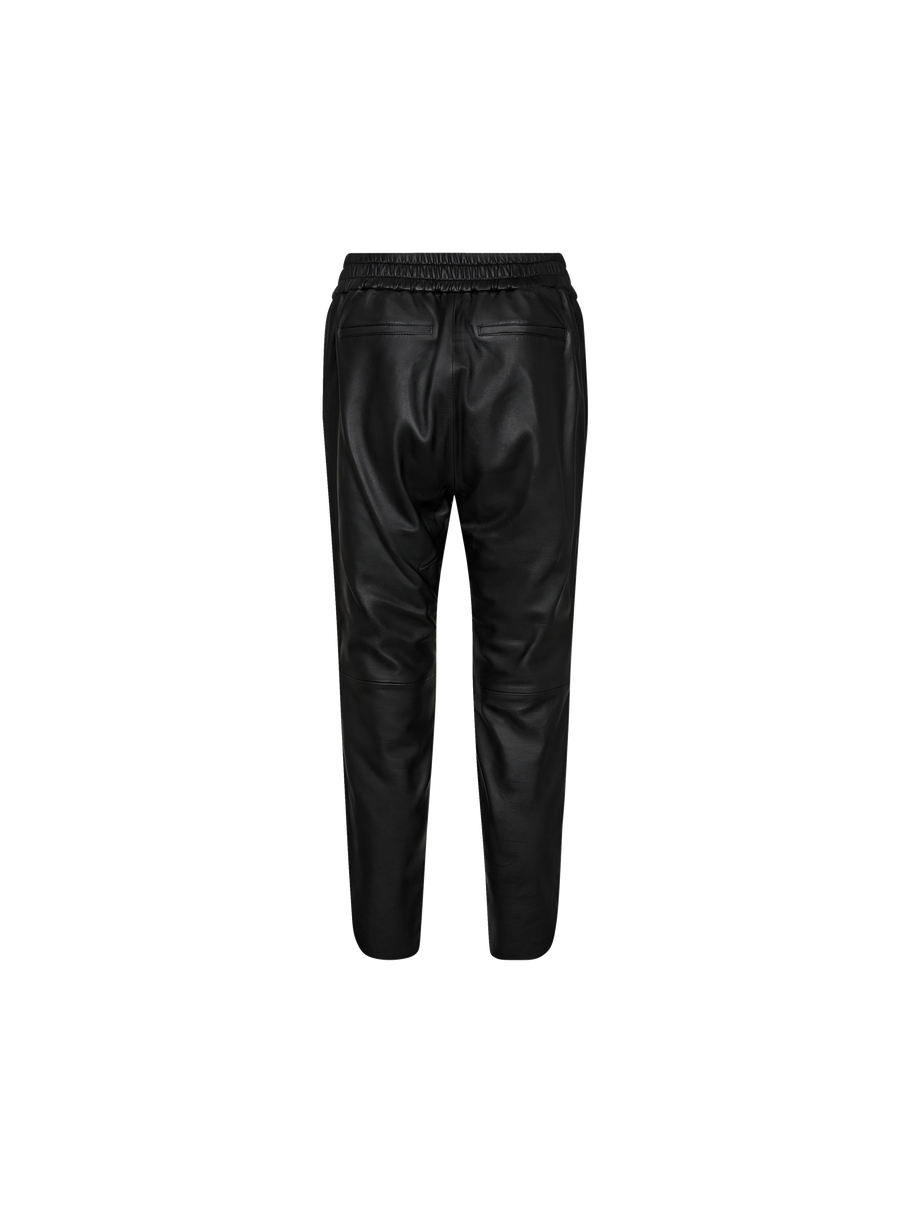 MMZabel Leather Sweatpants Black