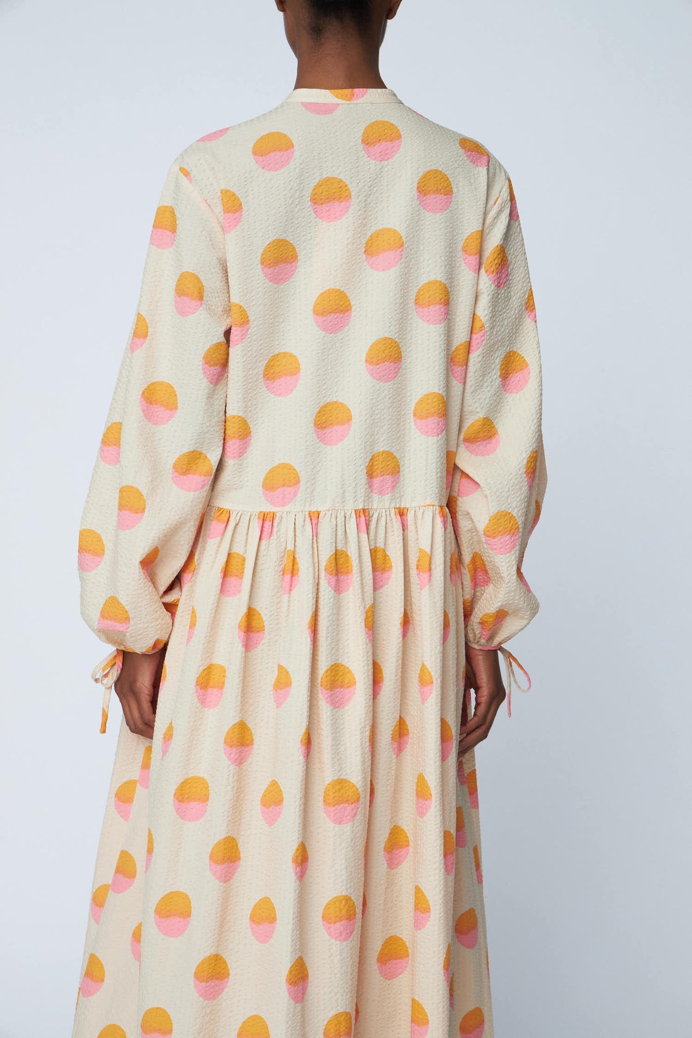 Big Dot Maxi Dress Creme/Sunrise