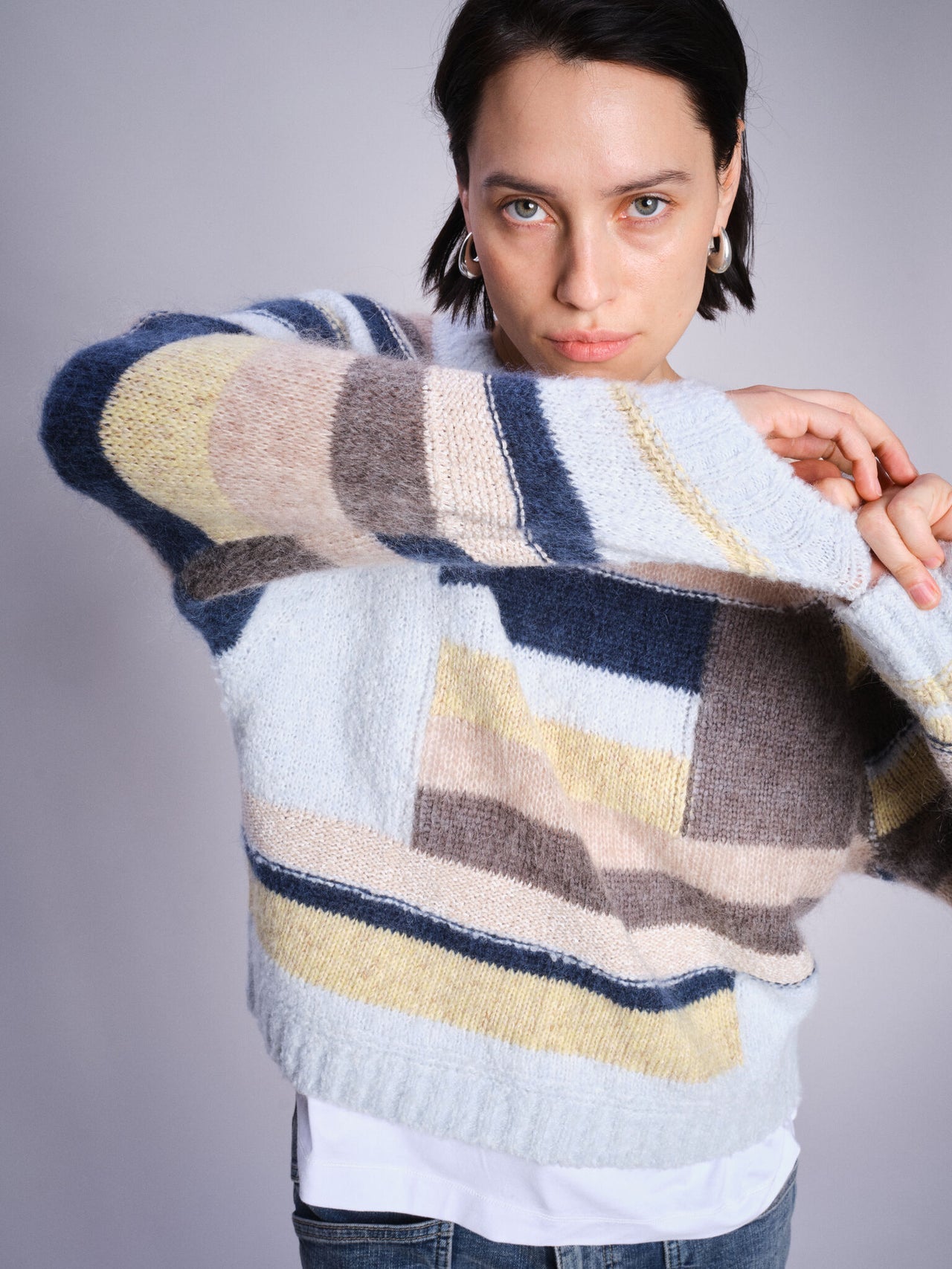 MMDaya Patch Knit Jumper Skyway