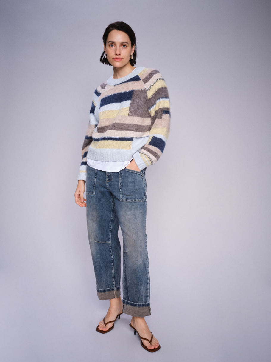 MMDaya Patch Knit Jumper Skyway