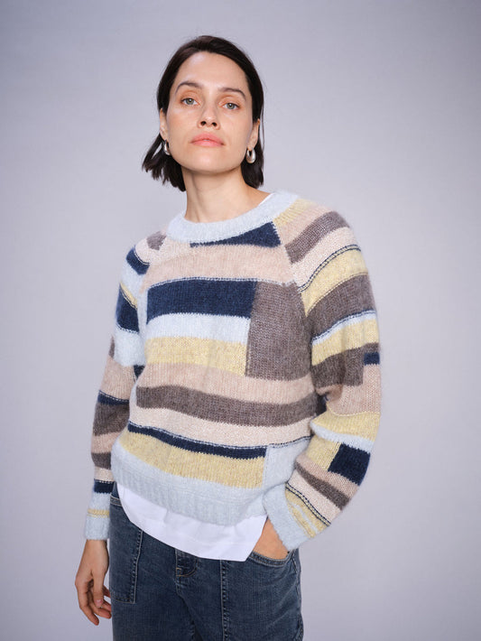 MMDaya Patch Knit Jumper Skyway