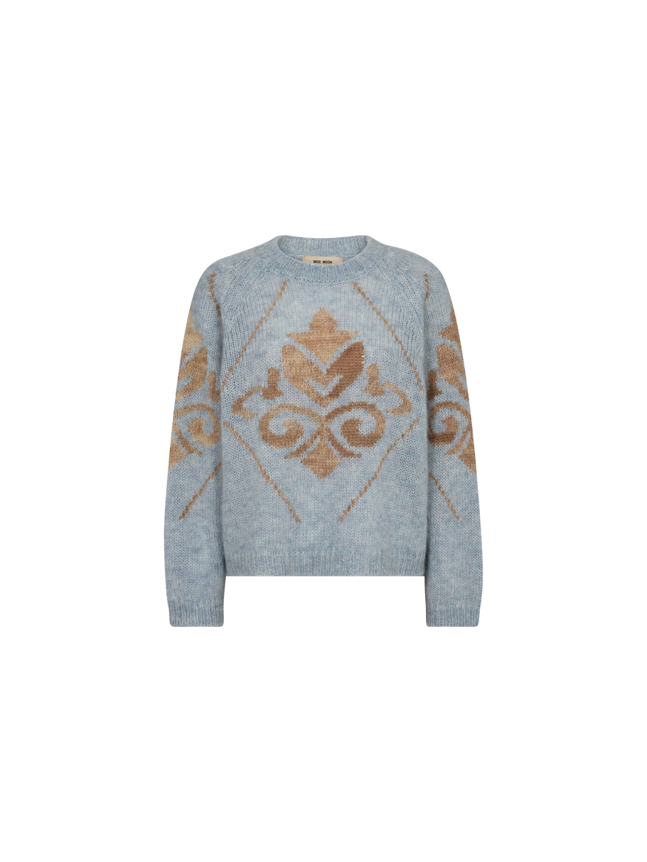 MMDaya Mohair Intarsia Knit Jumper Skyway