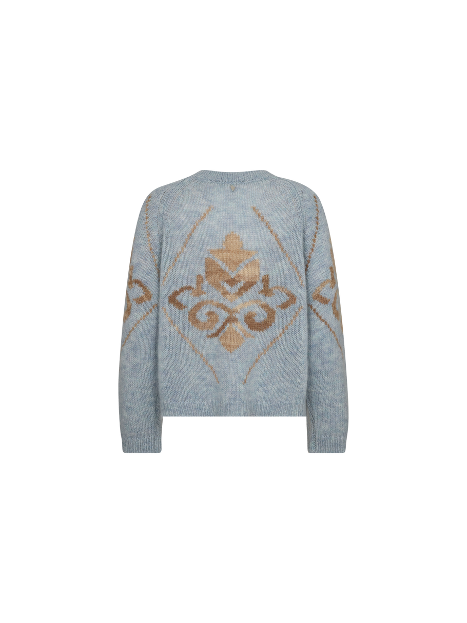 MMDaya Mohair Intarsia Knit Jumper Skyway