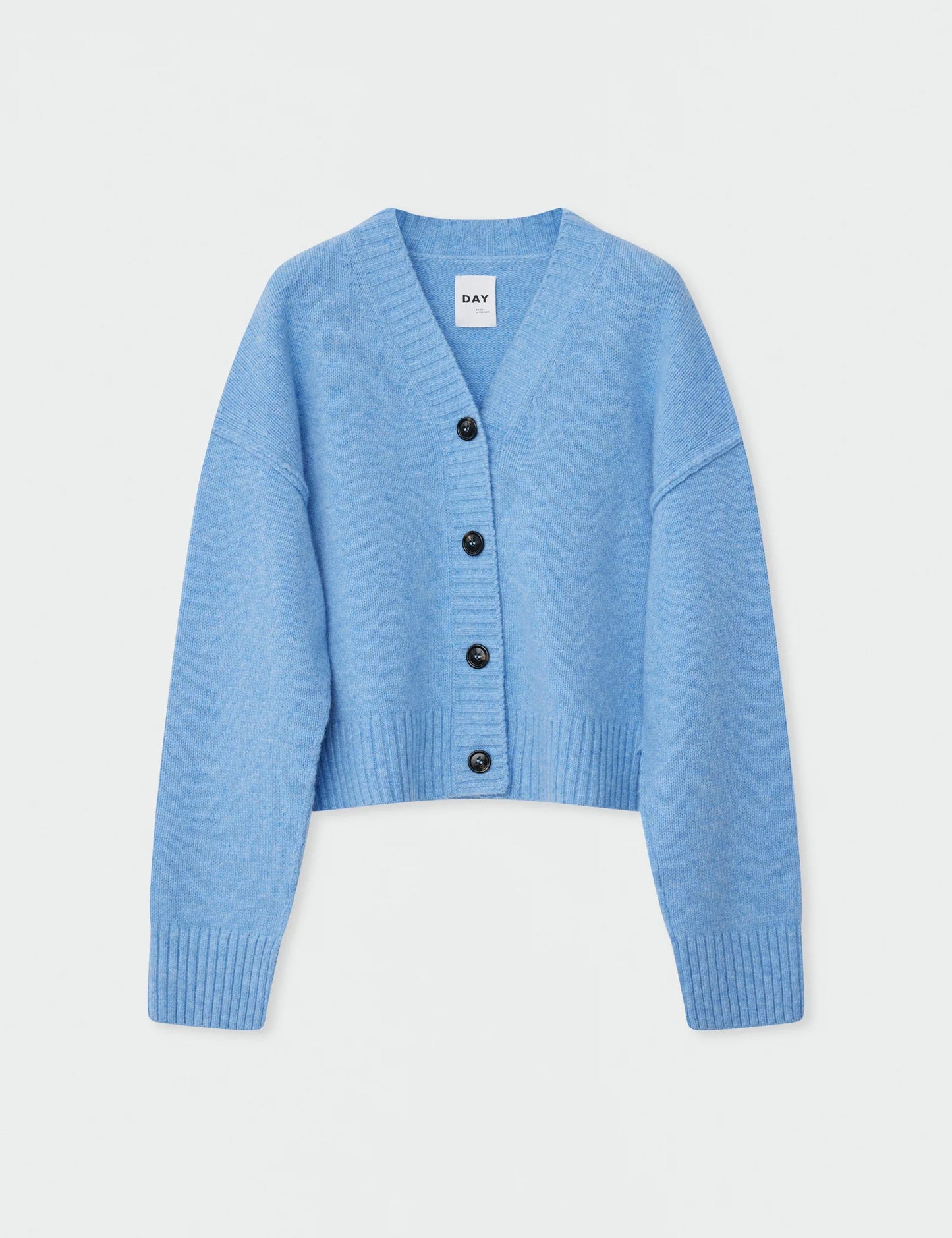 Jordane - Soft Lamb Knit Cardigan Blue Melange