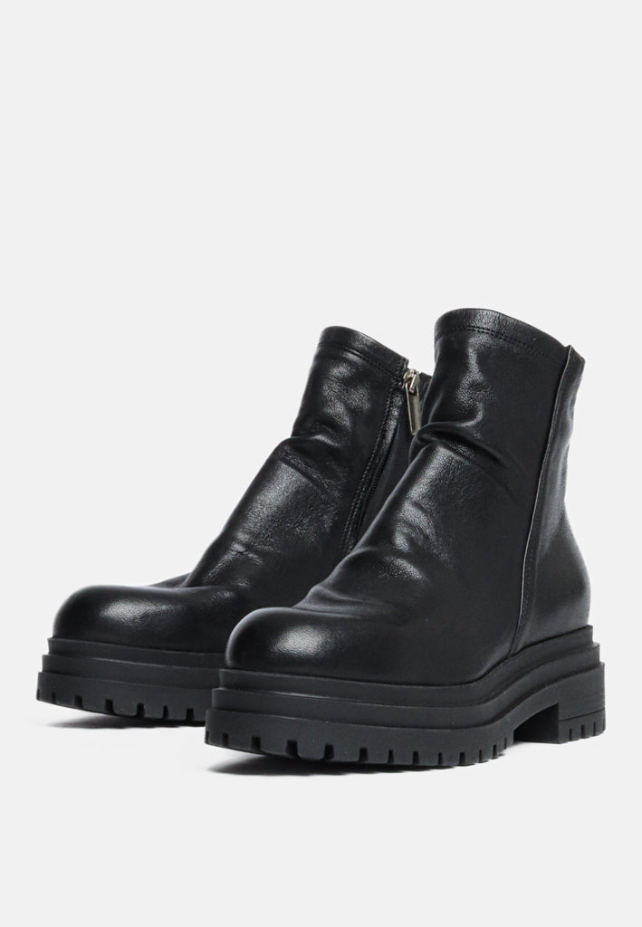 Padova Leather Ankle Boot Black