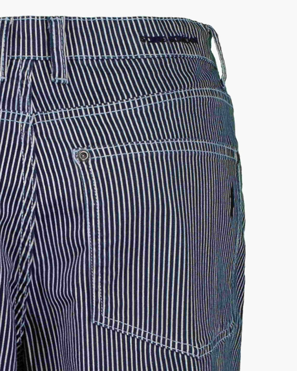 Striped Cotton Jean/Trouser Dark Blue