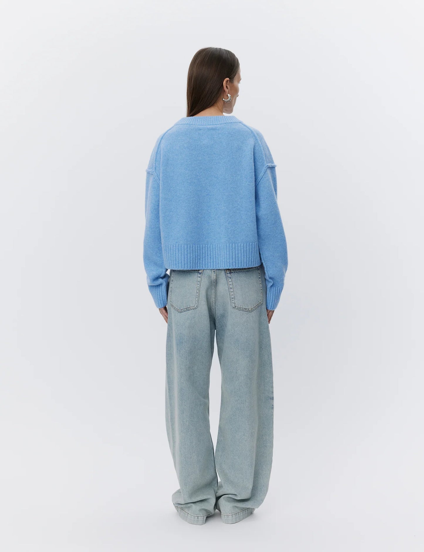 Ulrikke - Soft Lamb Knitwear Blue Melange