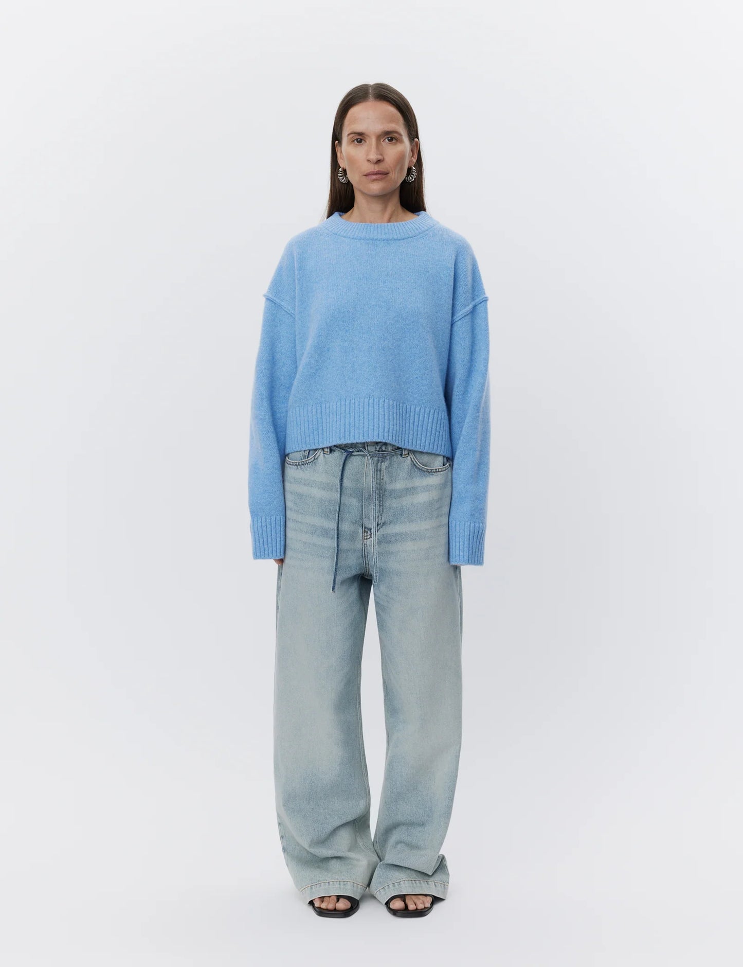 Ulrikke - Soft Lamb Knitwear Blue Melange