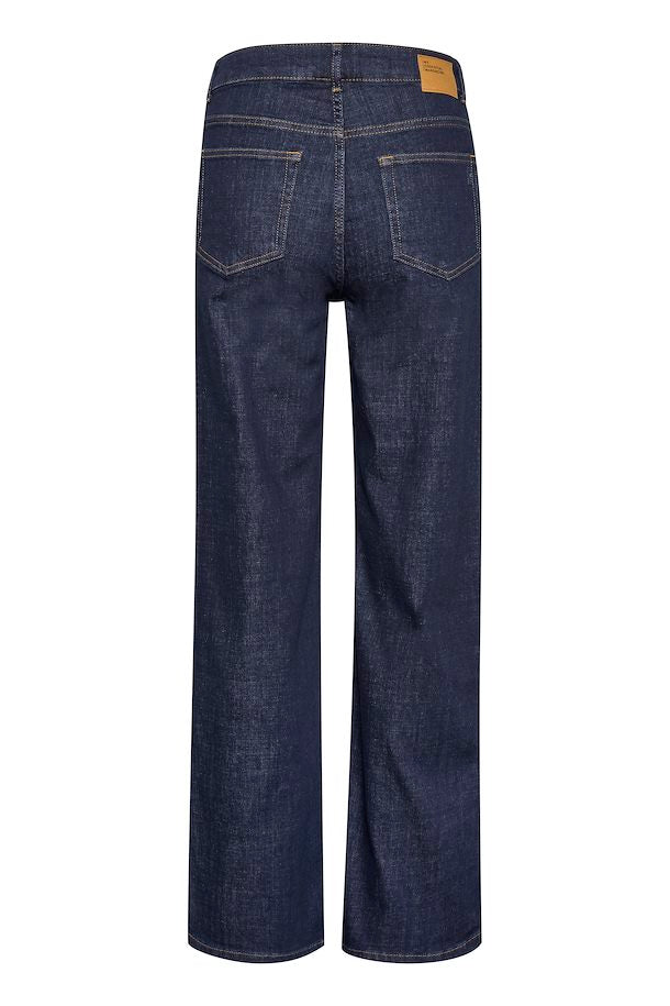 Dark blue wide sales leg jeans