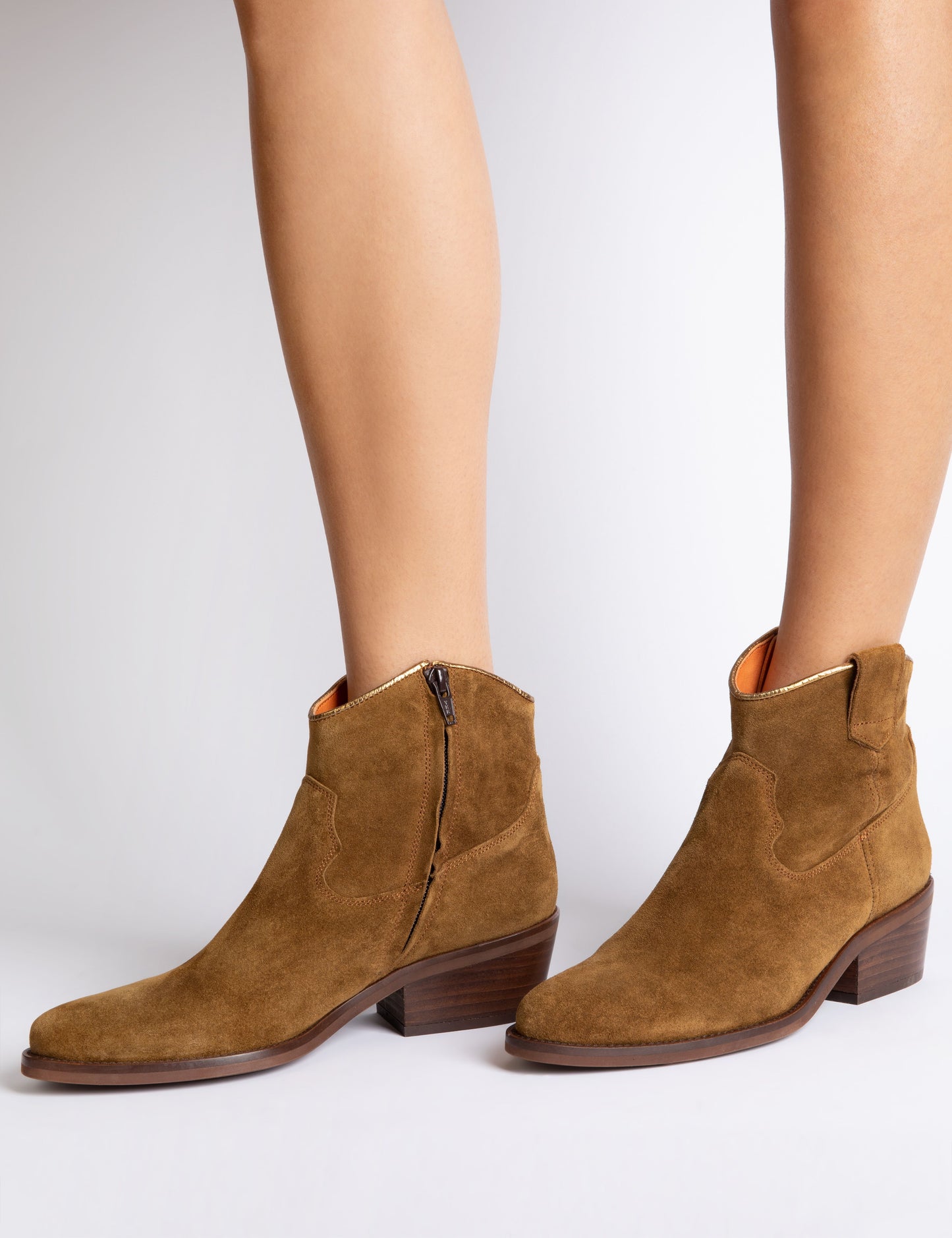 Cassidy Suede Cowboy Boot Tan